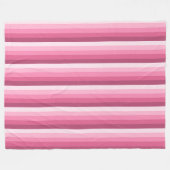 Roze schaduwstrepen fleece deken (Voorkant (Horizontaal))