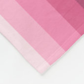 Roze schaduwstrepen fleece deken (Hoek)