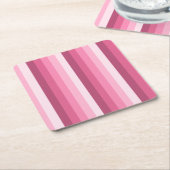 Roze schaduwstrepen kartonnen onderzetters (Schuin)