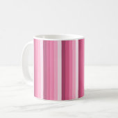 Roze schaduwstrepen koffiemok (Voorkant links)