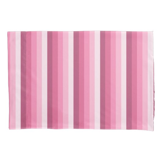 Roze schaduwstrepen kussensloop (Voorkant)