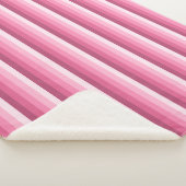 Roze schaduwstrepen sherpa deken (3/4)