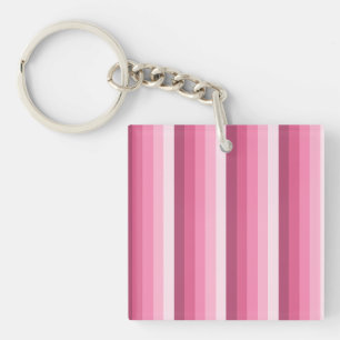 Roze schaduwstrepen sleutelhanger