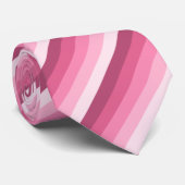Roze schaduwstrepen stropdas (Opgerold)