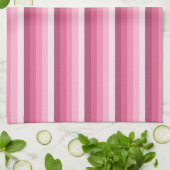 Roze schaduwstrepen theedoek (Gevouwen)