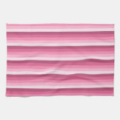 Roze schaduwstrepen theedoek (Horizontaal)