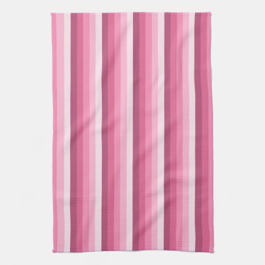 Roze schaduwstrepen theedoek (Verticaal)