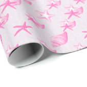 Roze schalen cadeaupapier (Rol Hoek)
