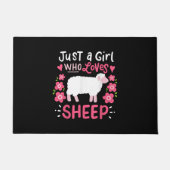 Roze schapen | Alleen een meisje dat van schaapsca Deurmat (Voorkant)