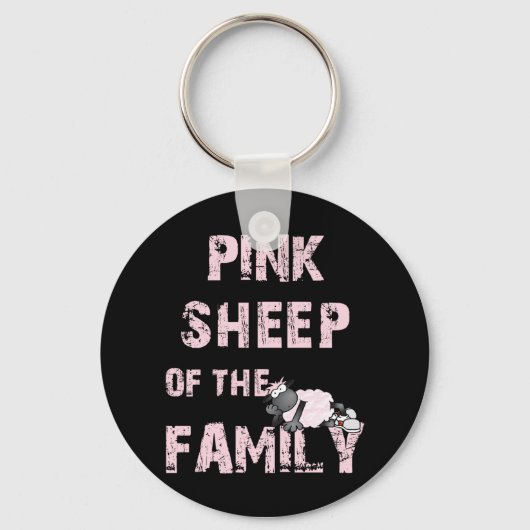 Roze schapen sleutelhanger (Voorkant)