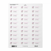 Roze schapen van de familie etiket (Full Sheet)