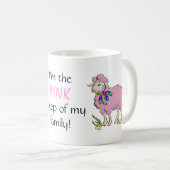 Roze schapen van de familie koffiemok (Voorkant rechts)