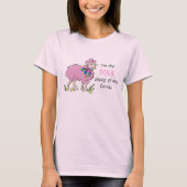 Roze schapen van de familie t-shirt (Voorkant)