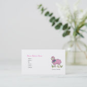 Roze schapen van de familie visitekaartje (Staand voorkant)