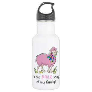 Roze schapen van de familie waterfles