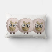 Roze schapenkaas Faux, bedrukt Afbeelding Kussen (Voorkant)