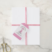 Roze Schattig Ballerina Verjaardagsfeest Cadeaulabel (Met Touw)