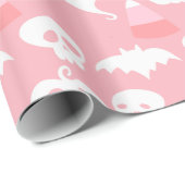 Roze Schattig Halloween Patroon Cadeaupapier (Rol Hoek)