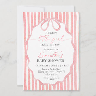 Roze Schattig Klein Meisje Coquette Strik Baby Sho Kaart