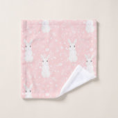 Roze schattig konijntje meisje bad handdoek (Wasdoekje)