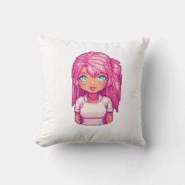 Roze schattig meisje kussen