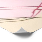 Roze schattig Poster (Hoek)