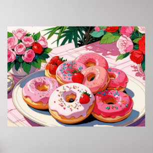 Roze schattig Poster