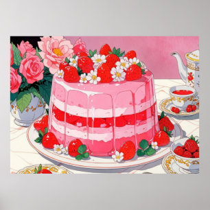 Roze schattig Poster