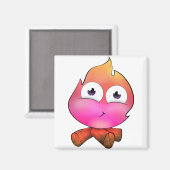 Roze schattig vuur magneet (Voorkant / Achterkant)