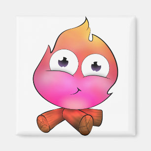 Roze schattig vuur magneet