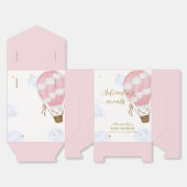 Roze Schattige Adventure Hete Luchtballon Baby sho Bedankdoosjes (Ongevouwen)