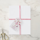 Roze Schattige Ballerina Dank Je Cadeaulabel (Met Touw)