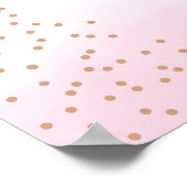 Roze Schattige Ballerina Shoes Bow Welkom Baby sho Poster (Hoek)