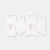 Roze schattige bloem baby shower waterverf moderne bedankdoosjes (Uitgevouwen)