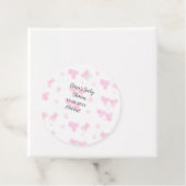 Roze schattige bloem baby shower waterverf moderne bedankjes labels (In situ)