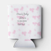 Roze schattige bloem baby shower waterverf moderne blikjeskoeler (Achterkant)