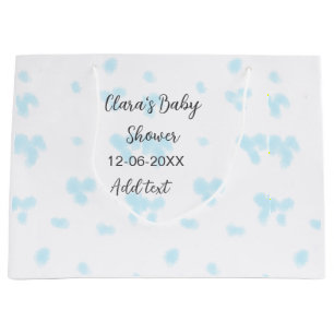 Roze schattige bloem baby shower waterverf moderne groot cadeauzakje