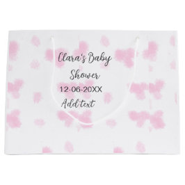 Roze schattige bloem baby shower waterverf moderne groot cadeauzakje