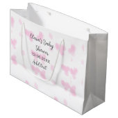 Roze schattige bloem baby shower waterverf moderne groot cadeauzakje (Voorkant Gekanteld)
