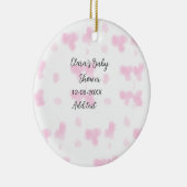 Roze schattige bloem baby shower waterverf moderne keramisch ornament (Rechts)