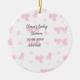 Roze schattige bloem baby shower waterverf moderne keramisch ornament