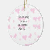 Roze schattige bloem baby shower waterverf moderne keramisch ornament (Links)