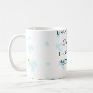 Roze schattige bloem baby shower waterverf moderne koffiemok