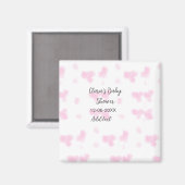 Roze schattige bloem baby shower waterverf moderne magneet (Voorkant / Achterkant)