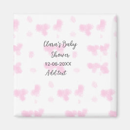 Roze schattige bloem baby shower waterverf moderne magneet