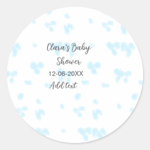 Roze schattige bloem baby shower waterverf moderne ronde sticker