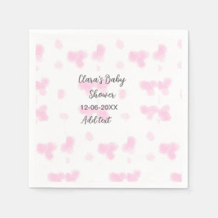 Roze schattige bloem baby shower waterverf moderne servet