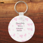 Roze schattige bloem baby shower waterverf moderne sleutelhanger (Voorkant)