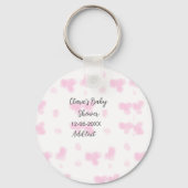 Roze schattige bloem baby shower waterverf moderne sleutelhanger (Achterkant)