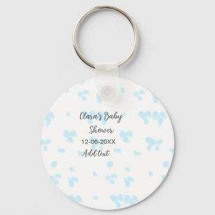 Roze schattige bloem baby shower waterverf moderne sleutelhanger